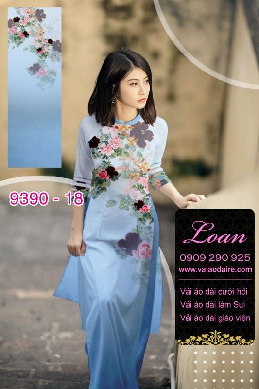 Vải áo dài hoa 3D Vải áo dài hoa 3D