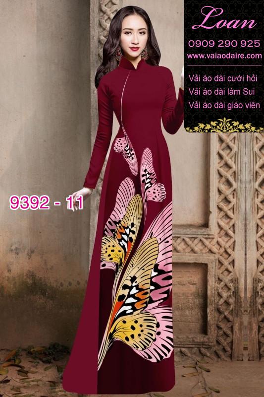 Vải áo dài bươm bướm 3D