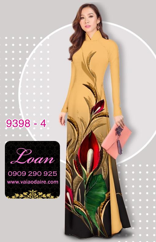 Vải áo dài hoa 3D