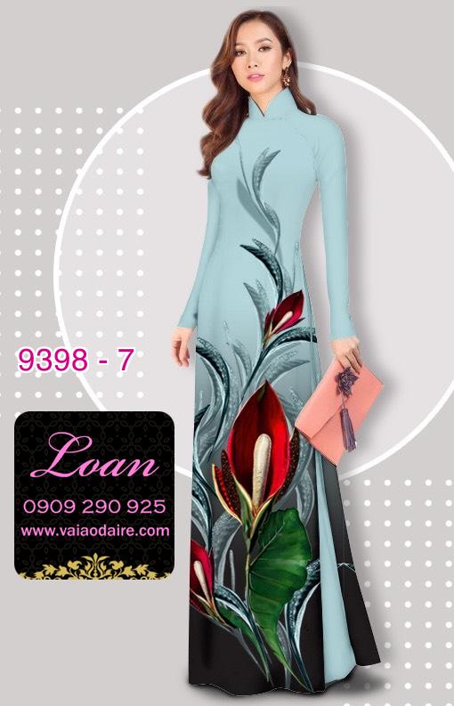 Vải áo dài hoa 3D