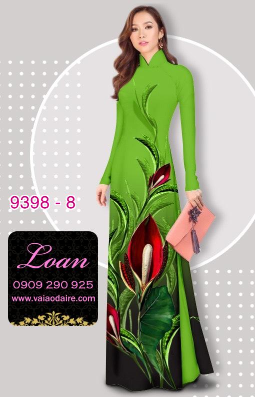 Vải áo dài hoa 3D