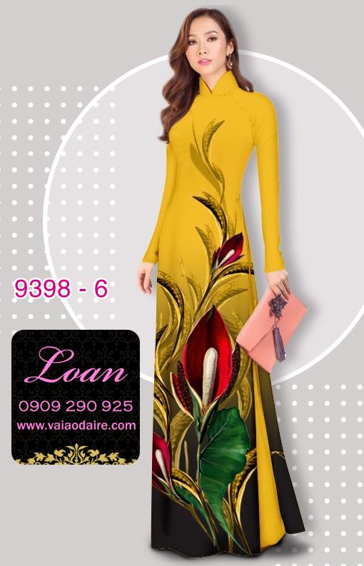 Vải áo dài hoa 3D