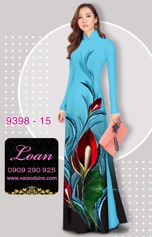 Vải áo dài hoa 3D