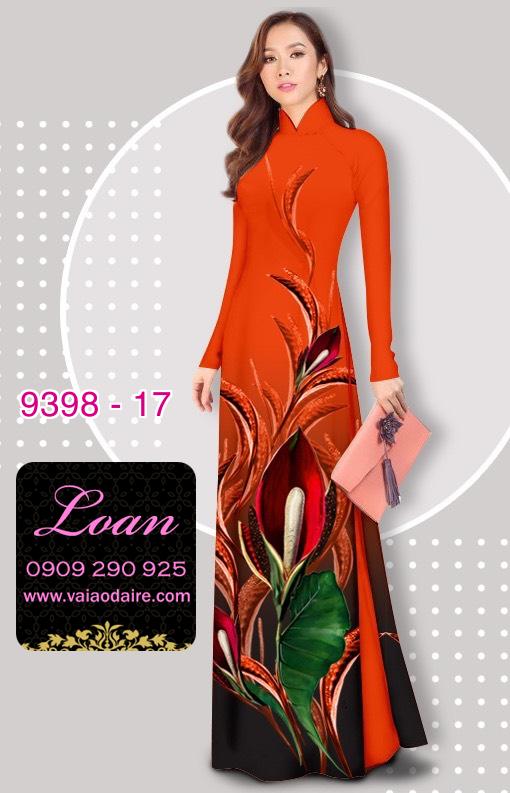 Vải áo dài hoa 3D