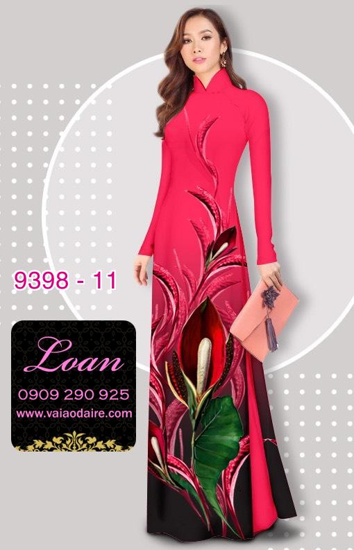 Vải áo dài hoa 3D