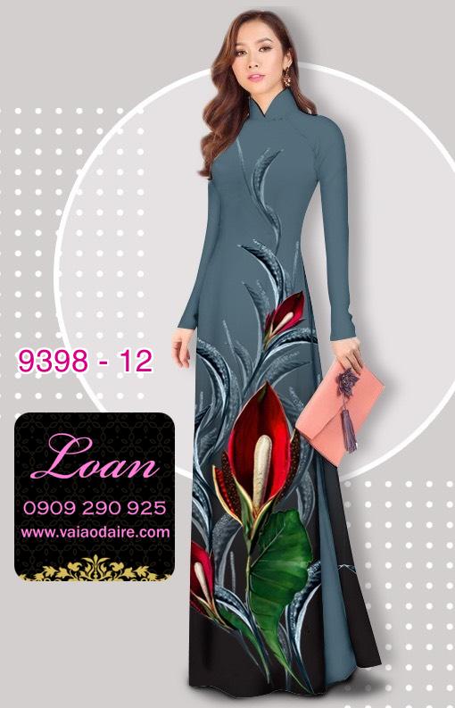 Vải áo dài hoa 3D