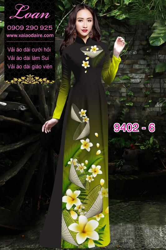 Vải áo dài hoa 3D