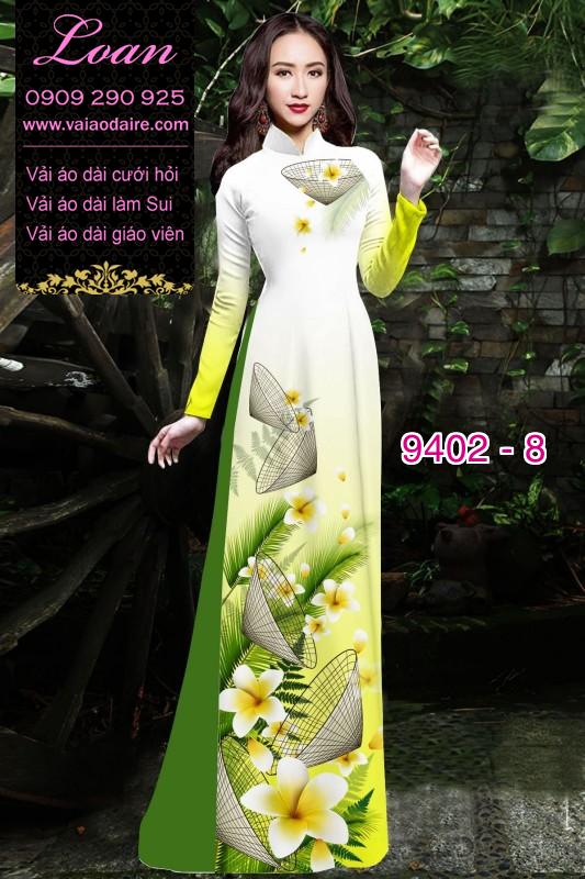 Vải áo dài hoa 3D