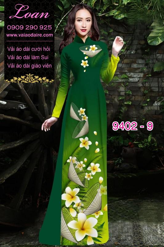 Vải áo dài hoa 3D