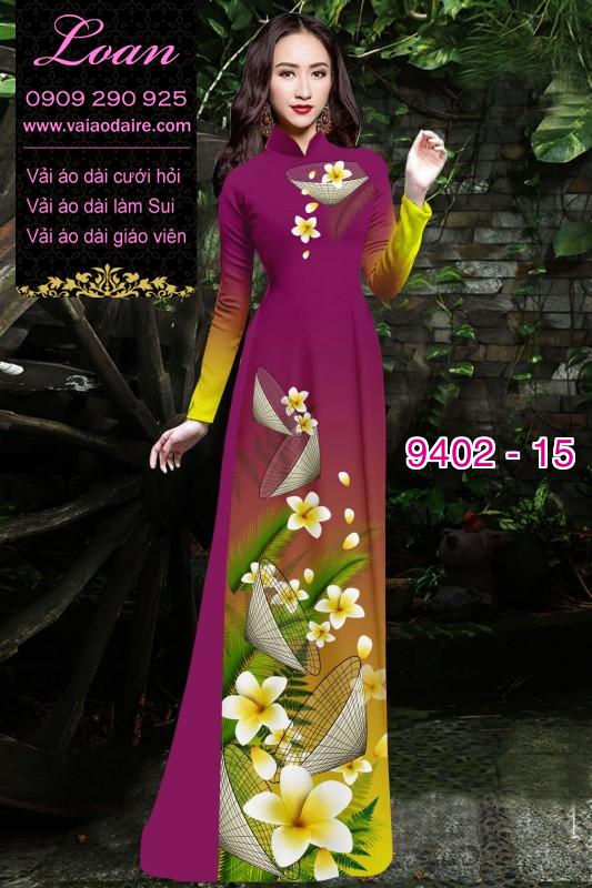 Vải áo dài hoa 3D
