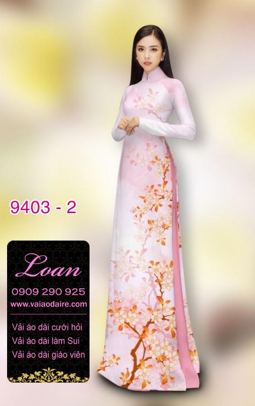 Vải áo dài hoa 3D