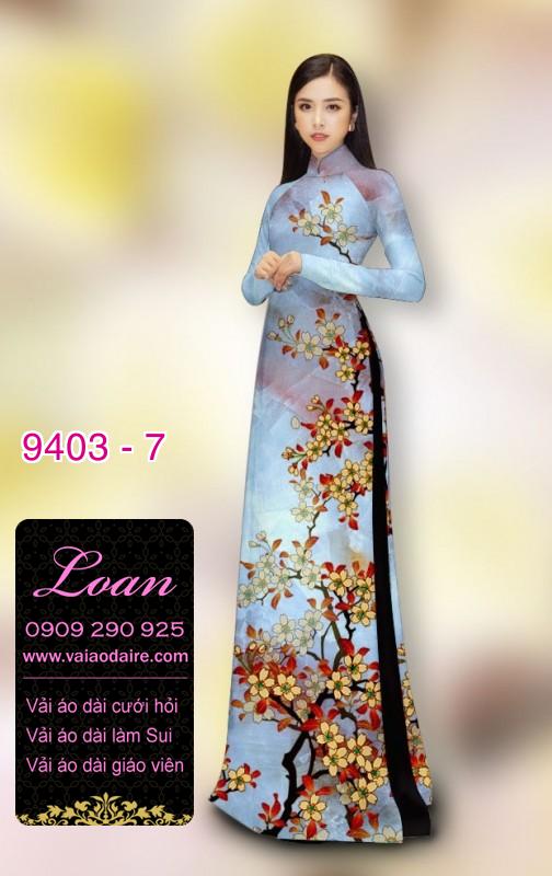 Vải áo dài hoa 3D