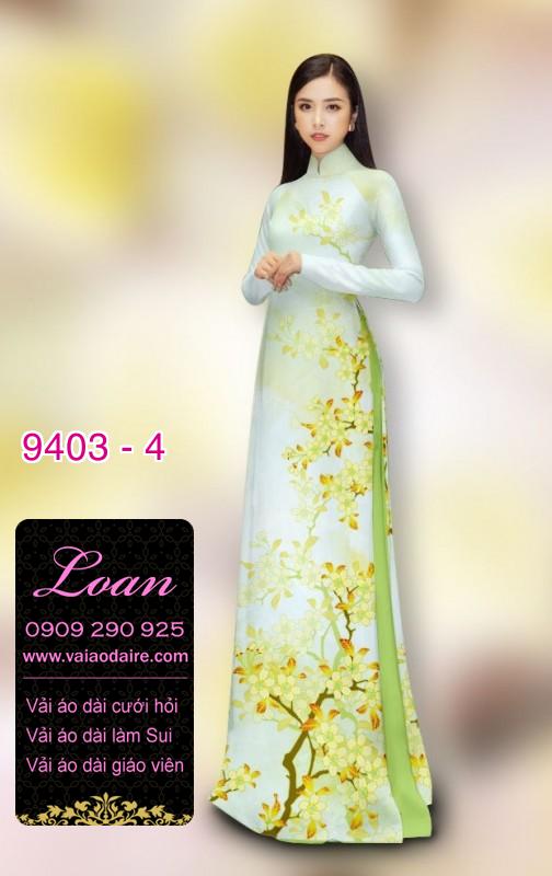 Vải áo dài hoa 3D