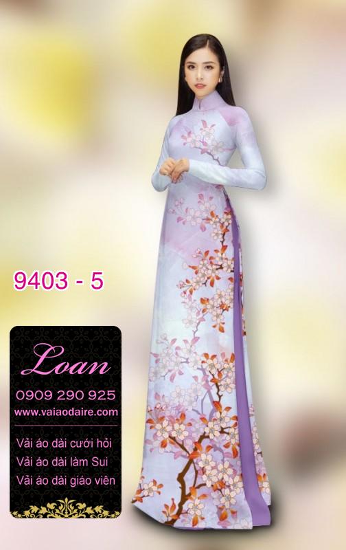 Vải áo dài hoa 3D