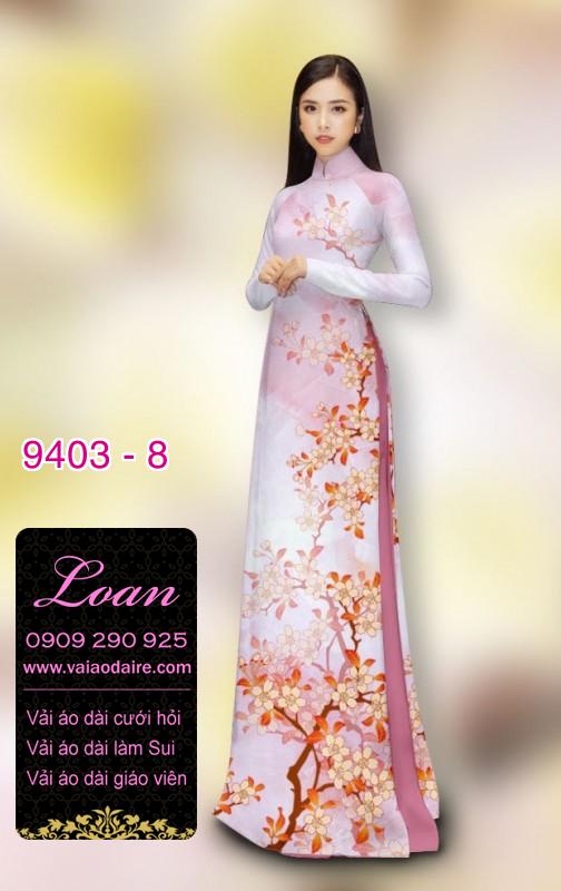 Vải áo dài hoa 3D