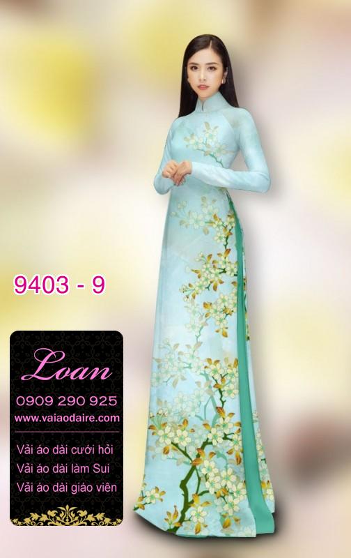 Vải áo dài hoa 3D