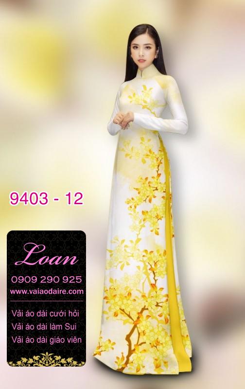 Vải áo dài hoa 3D