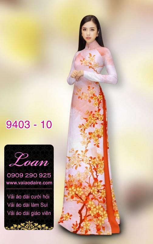 Vải áo dài hoa 3D