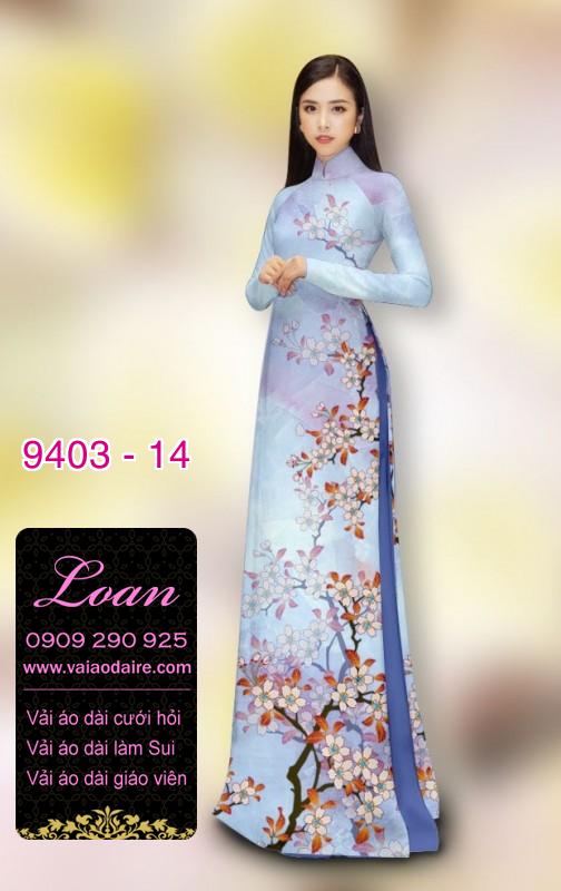 Vải áo dài hoa 3D