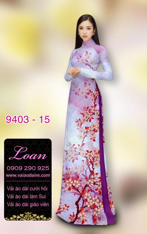 Vải áo dài hoa 3D