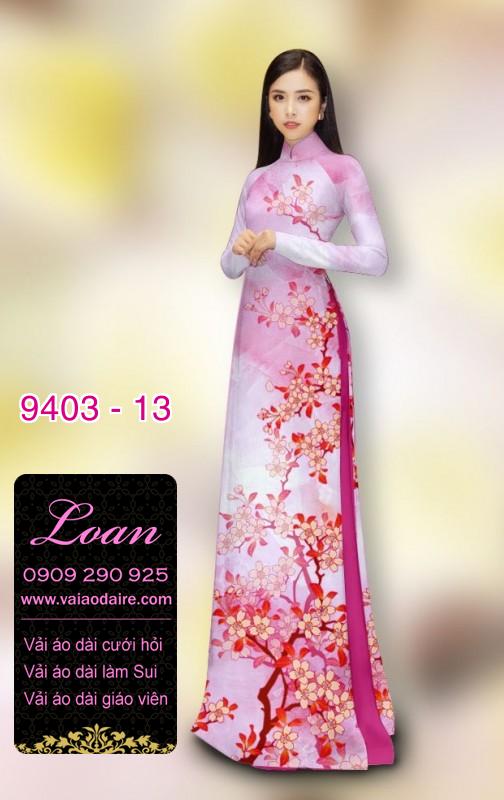Vải áo dài hoa 3D