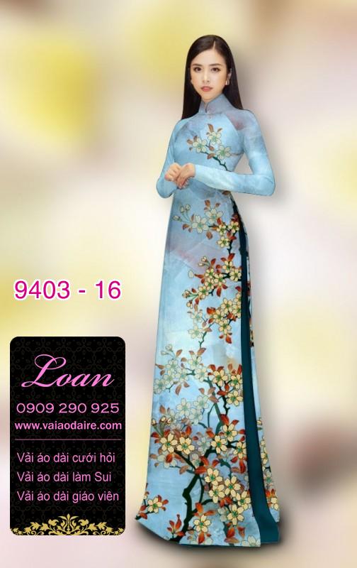 Vải áo dài hoa 3D