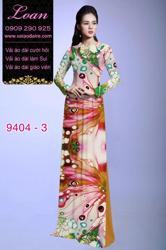 Vải áo dài hoa 3D