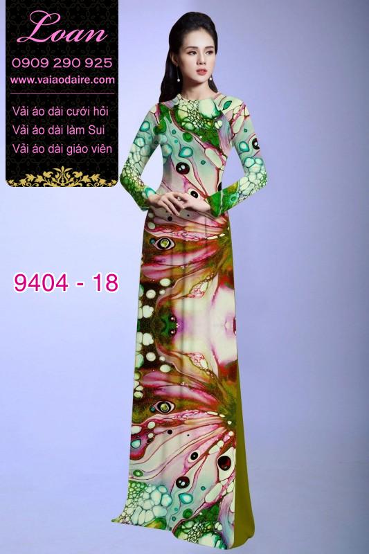 Vải áo dài hoa 3D