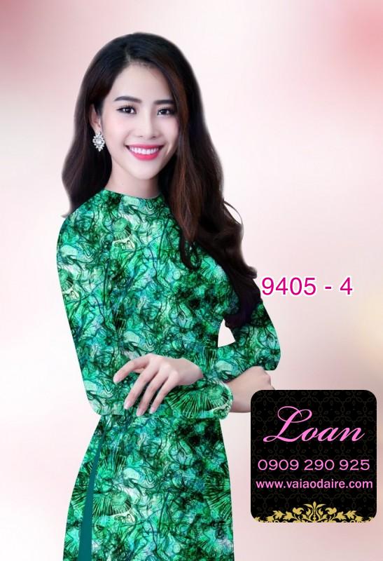Vải áo dài hoa 3D