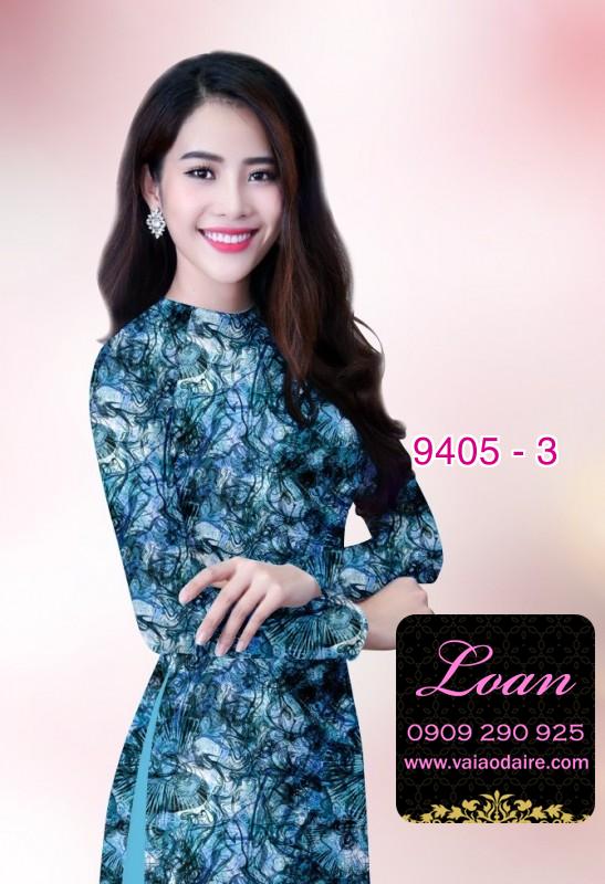 Vải áo dài hoa 3D