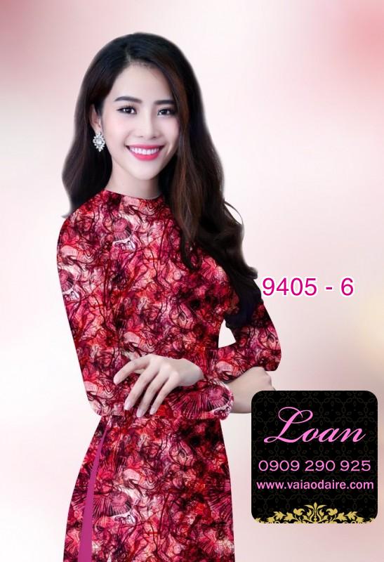 Vải áo dài hoa 3D