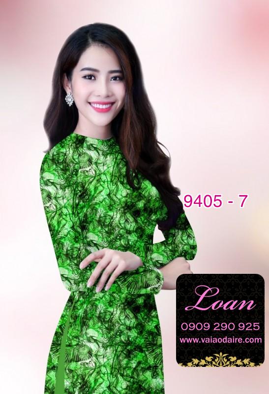 Vải áo dài hoa 3D