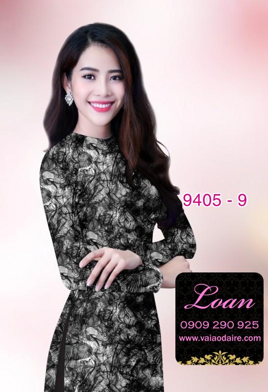 Vải áo dài hoa 3D