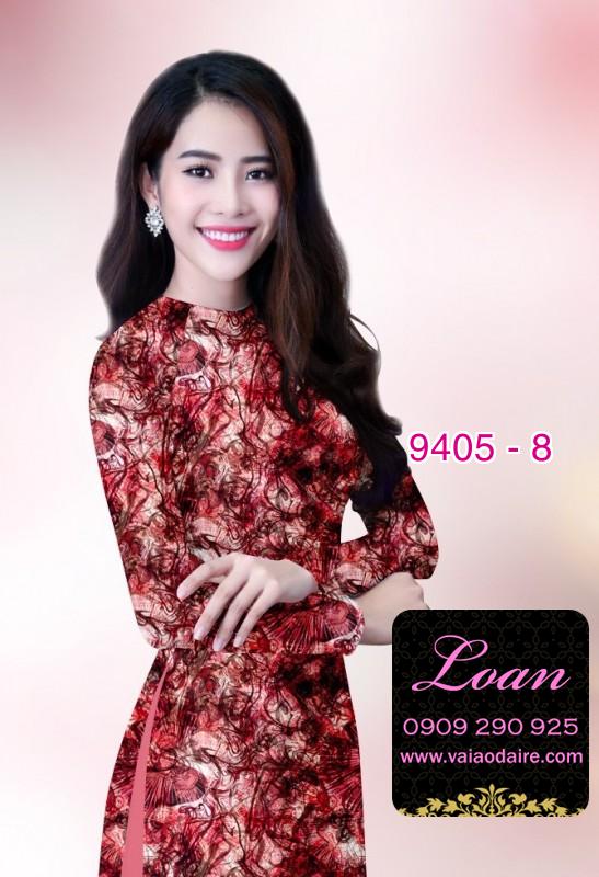Vải áo dài hoa 3D