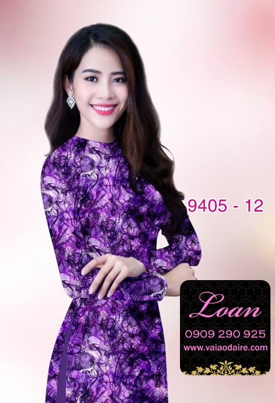 Vải áo dài hoa 3D