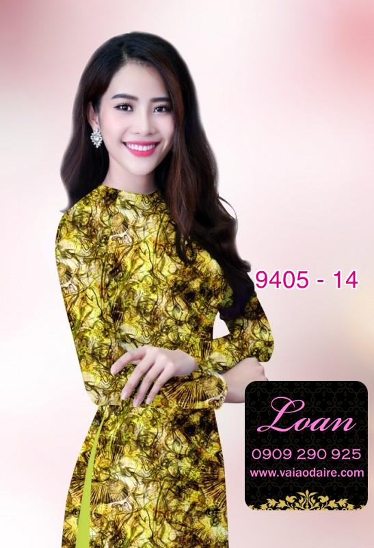 Vải áo dài hoa 3D