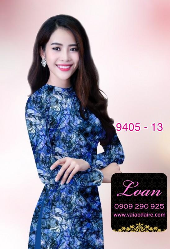 Vải áo dài hoa 3D