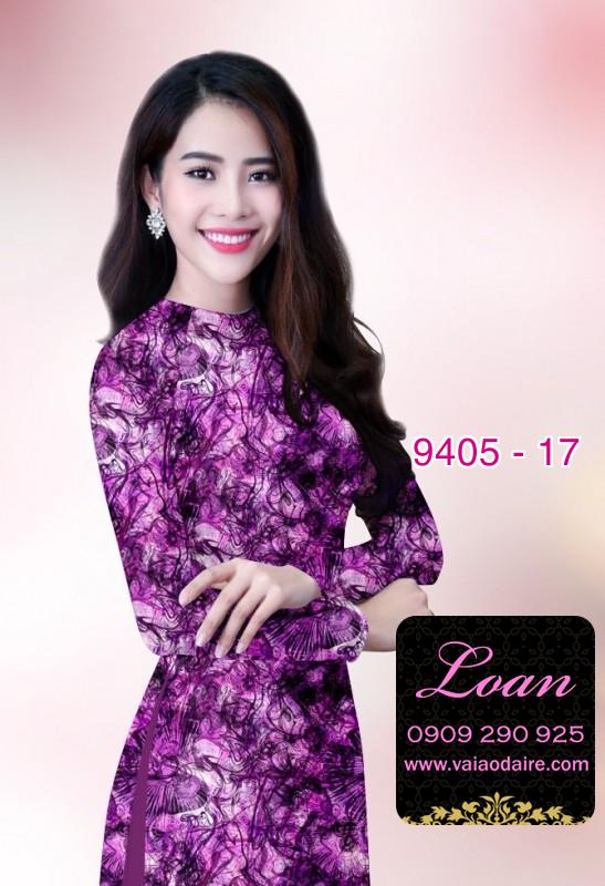 Vải áo dài hoa 3D