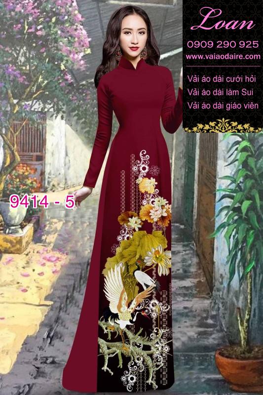 Vải áo dài hoa 3D