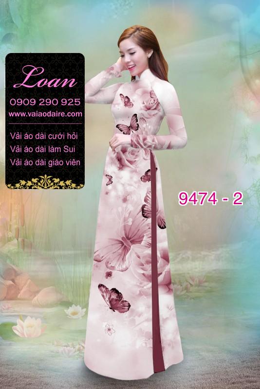 Vải áo dài hoa 3D