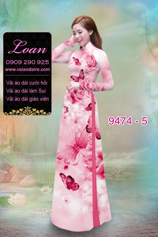 Vải áo dài hoa 3D