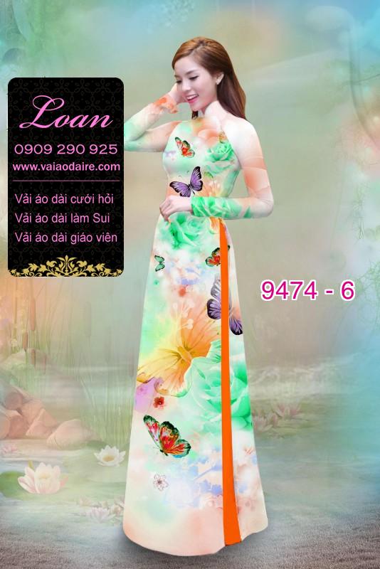 Vải áo dài hoa 3D