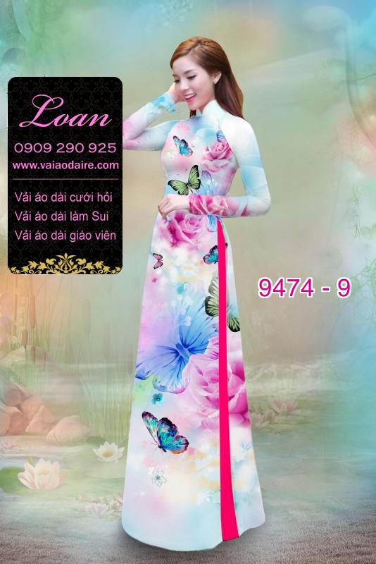 Vải áo dài hoa 3D