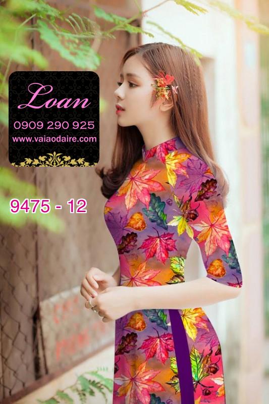 Vải áo dài lá mùa thu