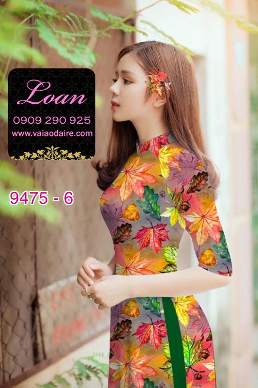 Vải áo dài lá mùa thu