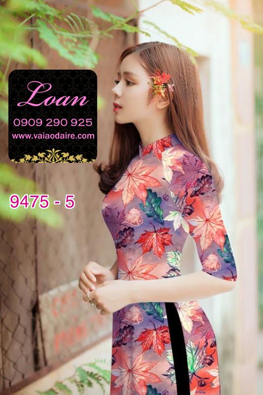 Vải áo dài lá mùa thu