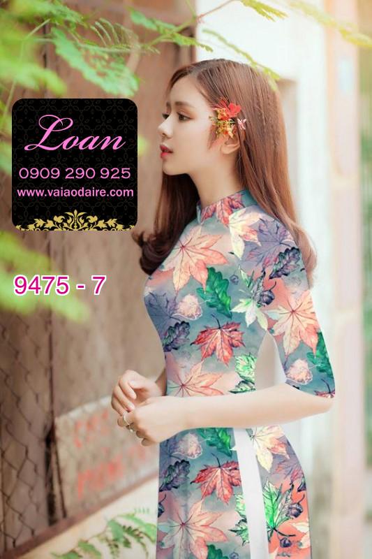 Vải áo dài lá mùa thu