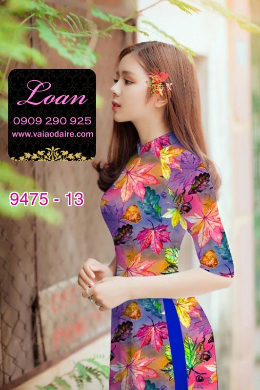 Vải áo dài lá mùa thu