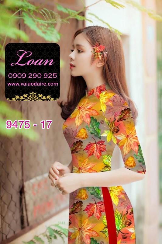 Vải áo dài lá mùa thu