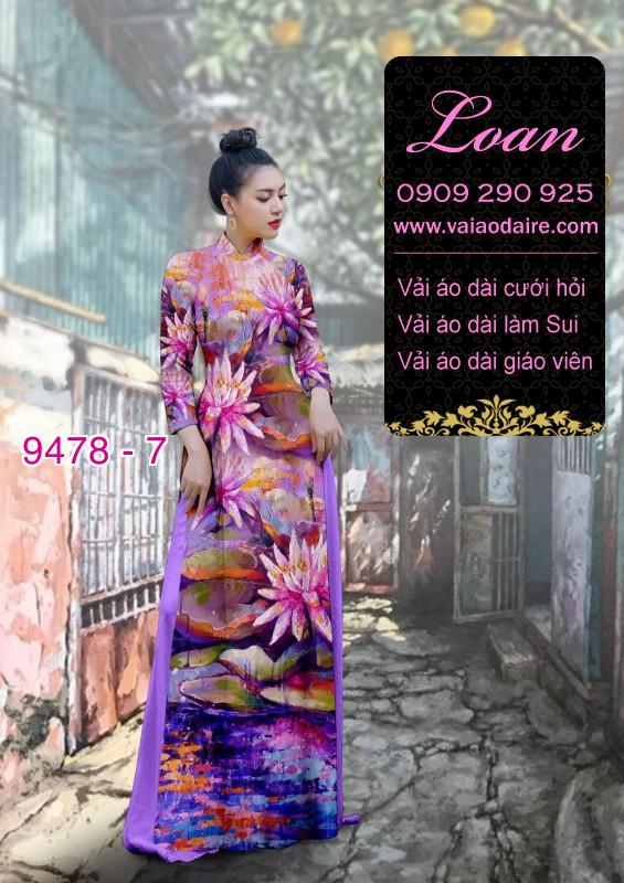 Vải áo dài hoa Sen